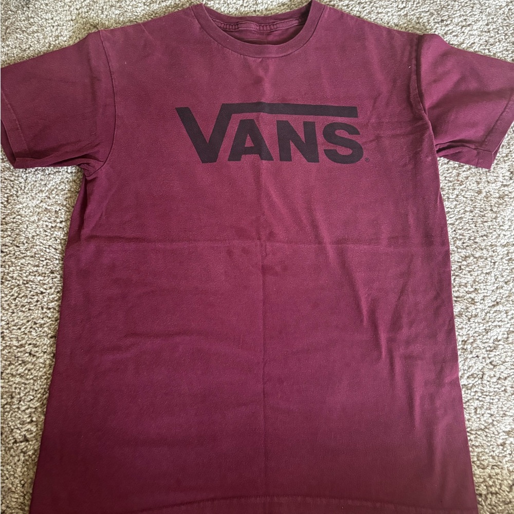 Vans Maroon Logo Tee